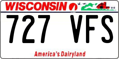 WI license plate 727VFS
