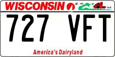 WI license plate 727VFT