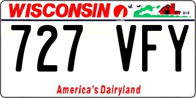 WI license plate 727VFY