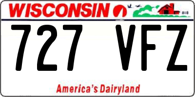 WI license plate 727VFZ