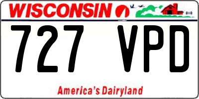 WI license plate 727VPD