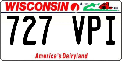 WI license plate 727VPI