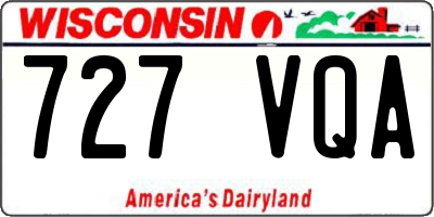 WI license plate 727VQA