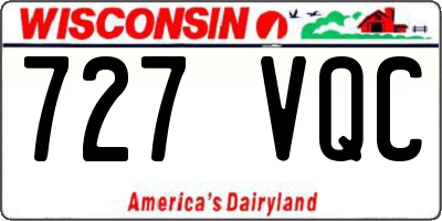 WI license plate 727VQC