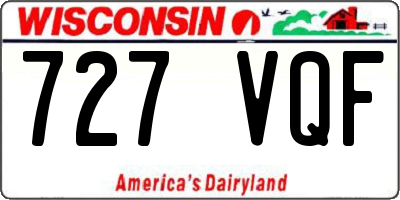 WI license plate 727VQF