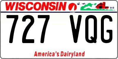 WI license plate 727VQG