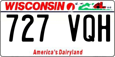 WI license plate 727VQH