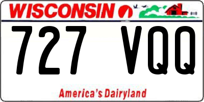 WI license plate 727VQQ