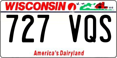 WI license plate 727VQS