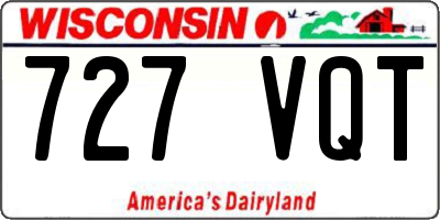 WI license plate 727VQT