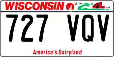 WI license plate 727VQV