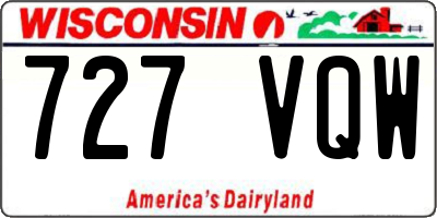WI license plate 727VQW