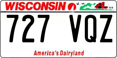 WI license plate 727VQZ