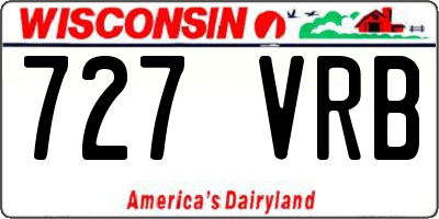 WI license plate 727VRB