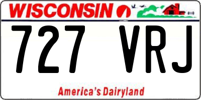WI license plate 727VRJ