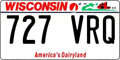 WI license plate 727VRQ