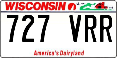 WI license plate 727VRR
