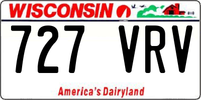 WI license plate 727VRV