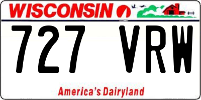 WI license plate 727VRW