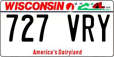 WI license plate 727VRY