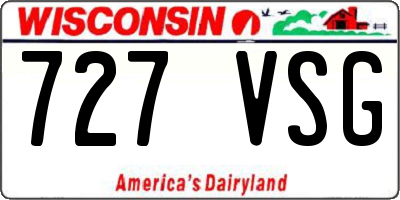 WI license plate 727VSG