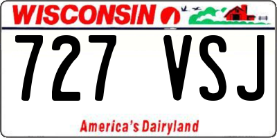 WI license plate 727VSJ