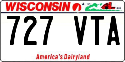 WI license plate 727VTA