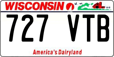 WI license plate 727VTB