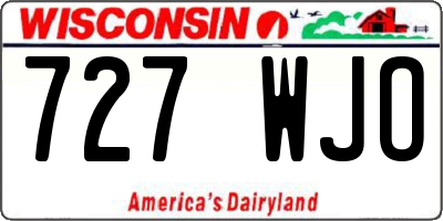 WI license plate 727WJO