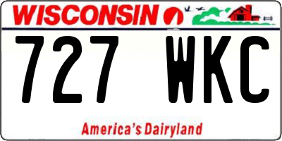 WI license plate 727WKC