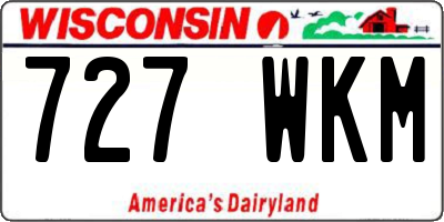 WI license plate 727WKM