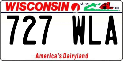 WI license plate 727WLA