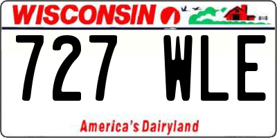 WI license plate 727WLE