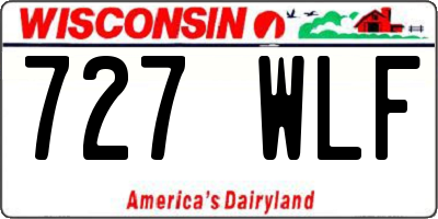 WI license plate 727WLF