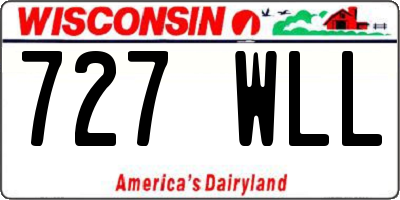 WI license plate 727WLL