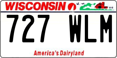 WI license plate 727WLM