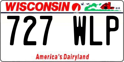 WI license plate 727WLP