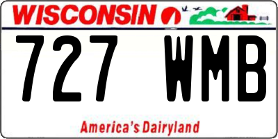 WI license plate 727WMB