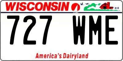 WI license plate 727WME