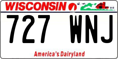 WI license plate 727WNJ