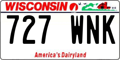 WI license plate 727WNK