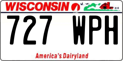 WI license plate 727WPH