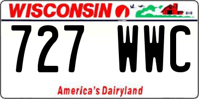 WI license plate 727WWC