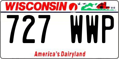 WI license plate 727WWP