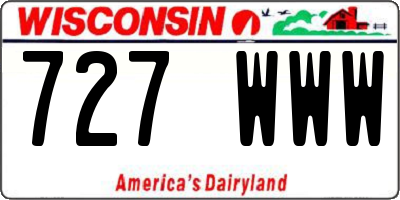 WI license plate 727WWW