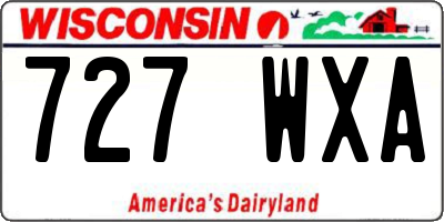 WI license plate 727WXA