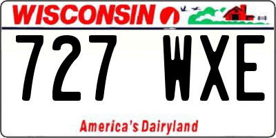 WI license plate 727WXE