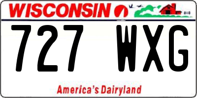 WI license plate 727WXG