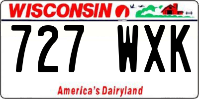 WI license plate 727WXK