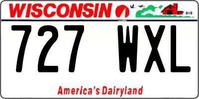 WI license plate 727WXL